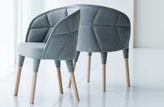 Abstractly Upholstered Armchairs