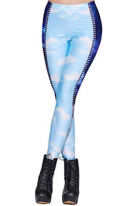 Dreamy Sky-Printed Tights Image 3