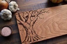 Romantically Engraved Chopping Boards
