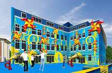 Colossal Pinwheel-Adorned Buildings