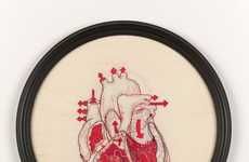 Embroidered Anatomy Art