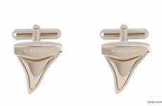 Golden Shark Tooth Cufflinks