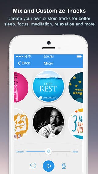 Track-Mixing Relaxation Apps