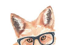 Whimsical Hipster Animal Watercolors