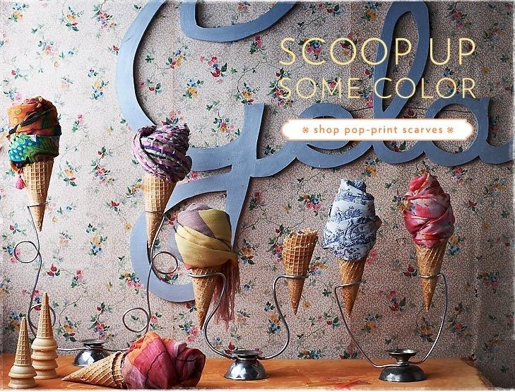 Dessert-Themed Scarf Displays