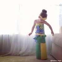 Toddler-Made Paper Dresses Image 6