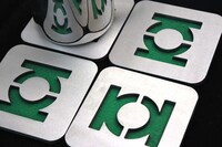 Steel Superhero Insignia Coasters Image 3