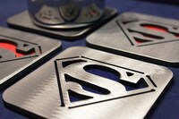 Steel Superhero Insignia Coasters Image 6
