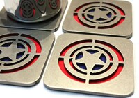 Steel Superhero Insignia Coasters Image 7