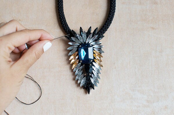 Glittering DIY Statement Necklaces
