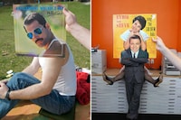 Superimposed Album Cover Selfies Image 8
