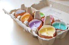 Artsy Eggshell Easter Candles