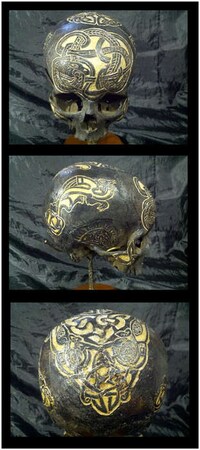 Elaborate Human Skull Art Image 4
