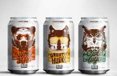Personified Animal Booze Branding