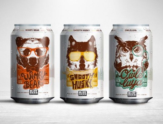 Personified Animal Booze Branding
