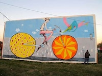 Whimsical Vibrant Bicycle Murals Image 2