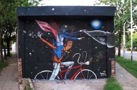 Whimsical Vibrant Bicycle Murals Image 7