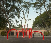 Illuminated Red Arch Palaces Image 2