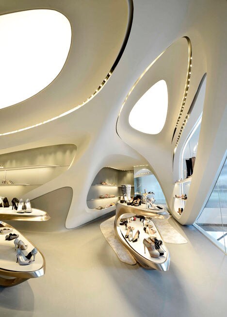 Spaceship-Inspired Shoe Stores