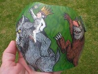 Baby Helmet Upcycled Art Image 4