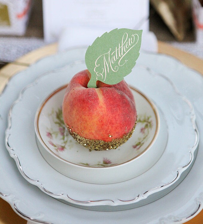 Peachy Place Cards