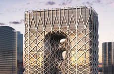 Woven Cage-Covered Hotels