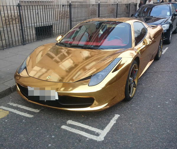 Luxuriously Gold-Wrapped Supercars