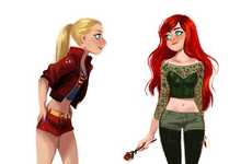 Leisurely Heroine Fashion Illustrations