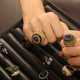 Diamond-Studded Gemstone Rings Image 6