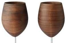Sleek Wooden Glassware
