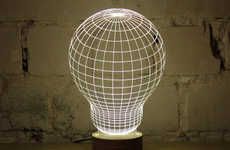 Illusionary Wireframe Light Fixtures