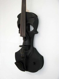 Hand-Carved Skull Violins Image 4