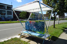 Recycled Door Bus Stops