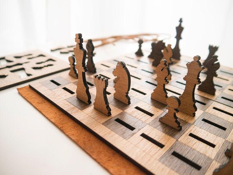 Flattened Chess Sets