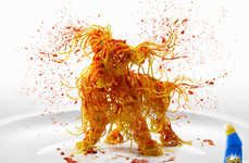 Messy Spaghetti Dog Ads