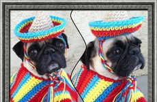 Festive Puppy Ponchos