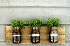 Upcycled Glass Planters