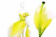 Flower Petal Fashion Illustrations