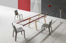 Train Track-Inspired Tables