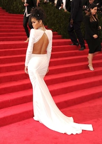 Backless Crop Top Gowns Image 5