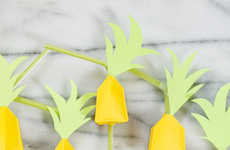 Paper Pineapple Stirrers