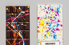 Paint-Splattered Chocolates