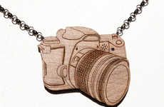 Wooden Necklace Cameras