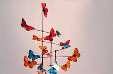 Butterfly-Covered Lamps