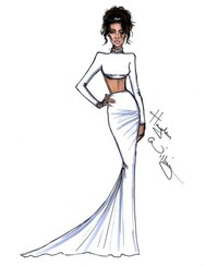 Elegant Celeb Fashion Illustrations Image 3