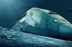 Underwater Transcontinental Trains