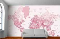 Rosy Map Murals