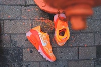 Geometric Creamsicle Sneakers Image 2