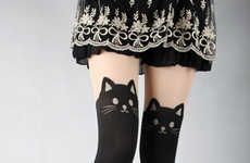 Fashionable Feline Knee-Highs