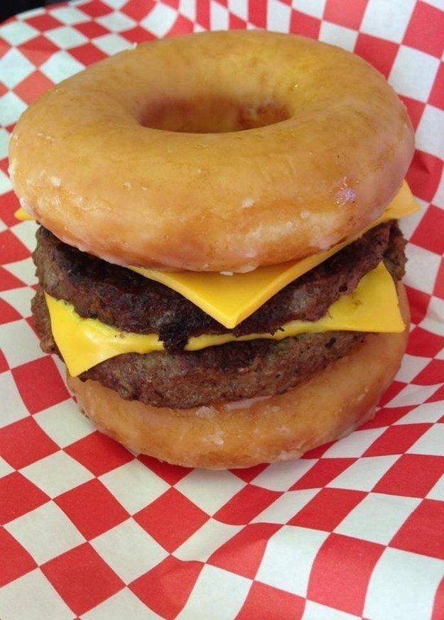 Glazed Donut Double Cheeseburgers